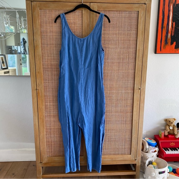 Ilana Kohn Blue Linen Gary Jumpsuit - Picture 4 of 9